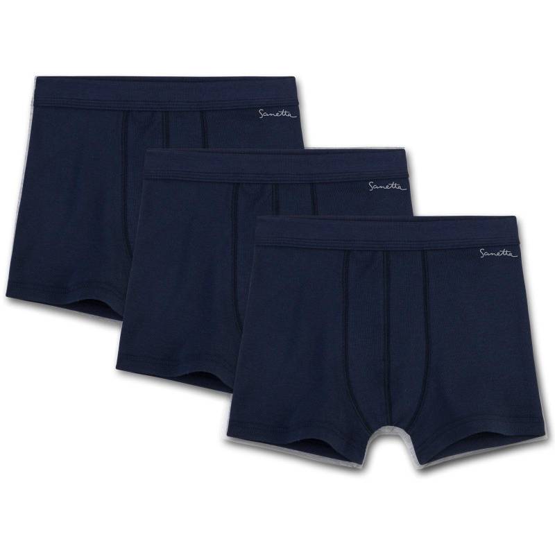 Shorts 3er Pack Unterhose Jungen Blau 140 von Sanetta