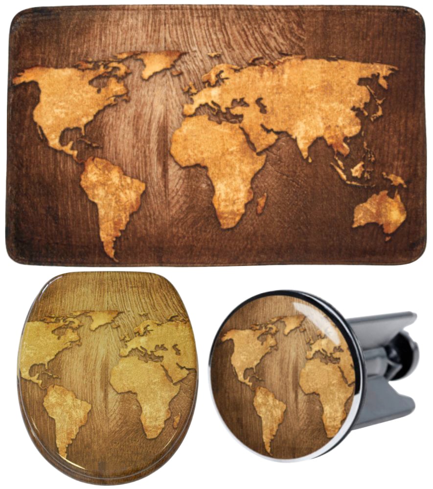 Sanilo Badaccessoire-Set »World Map«, (Komplett-Set, 3 tlg.) von Sanilo