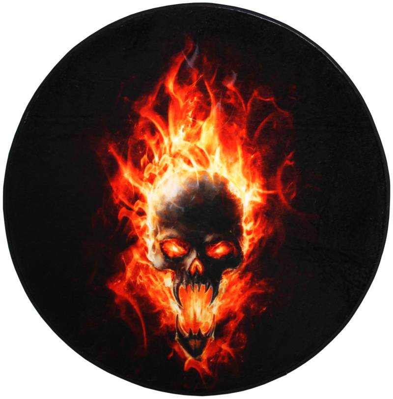 Sanilo Badematte »Totenkopf Flammen«, schnell trocknend, Memory Schaum von Sanilo