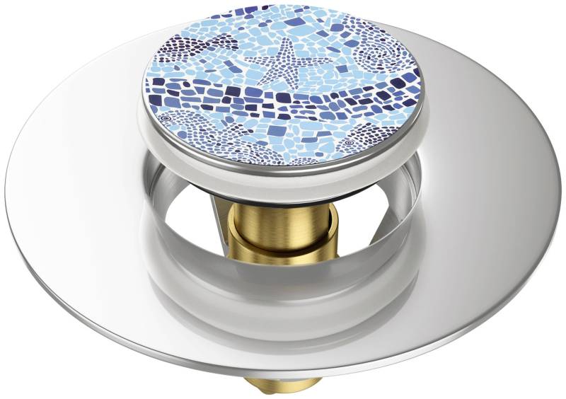 Sanilo Waschbeckenstöpsel »Pop-Up Mosaic World«, 100% wasserdicht, kräftige Farben, hochwertig von Sanilo