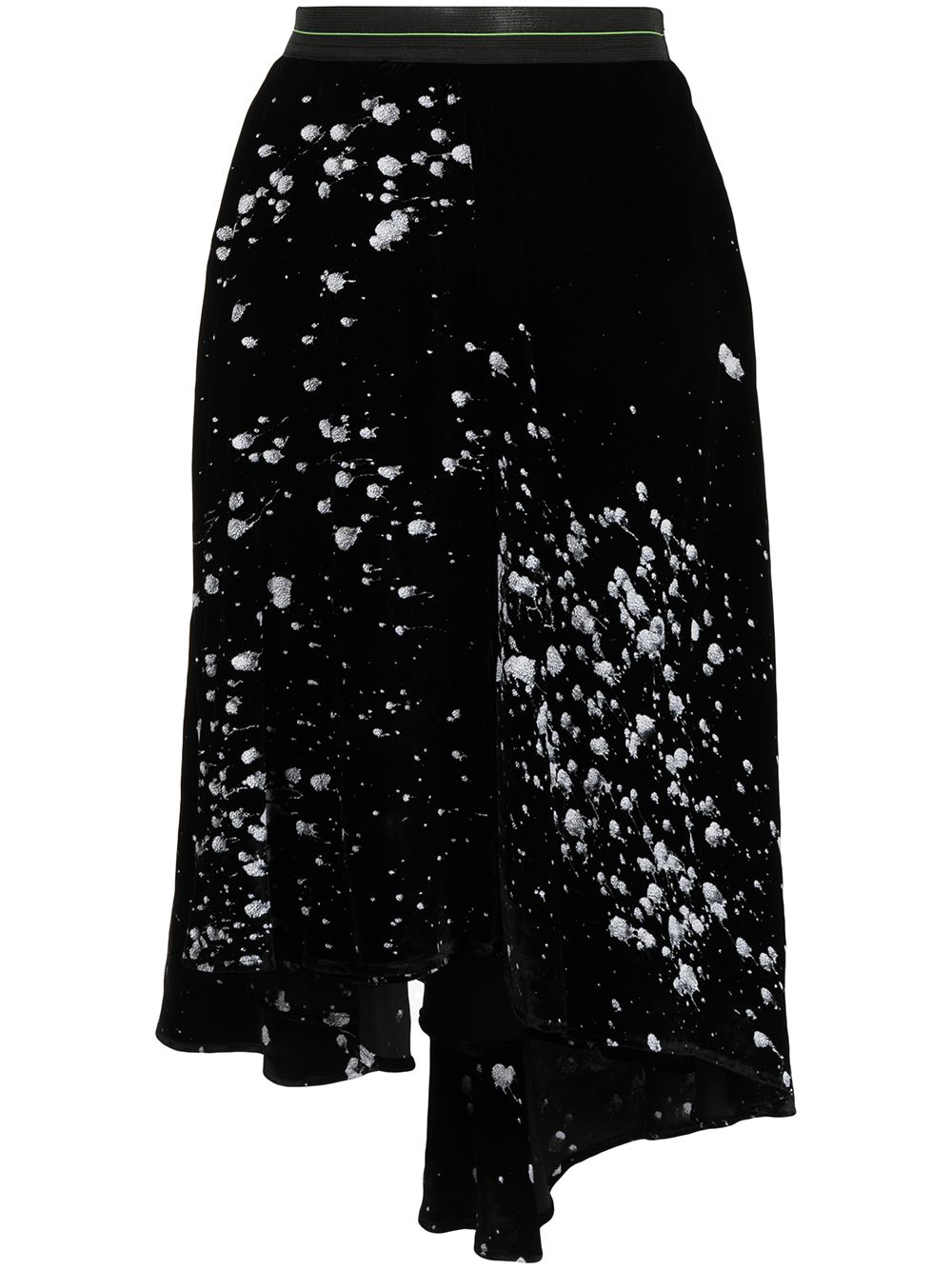 Sankuanz spray-paint velour skirt - Black von Sankuanz