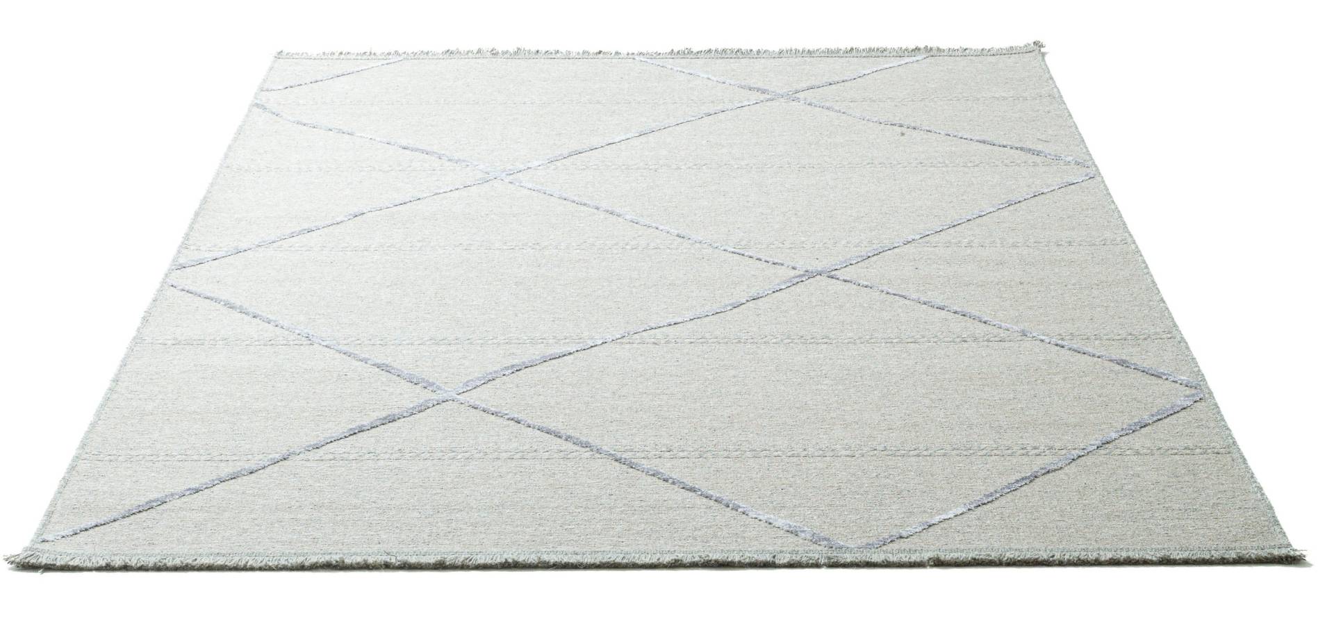 Sansibar Teppich »Braderup«, rechteckig, 2 mm Höhe, Flachgewebe, modernes Scandi Design, Motiv Rauten, mit Fransen Sansibar Teppich »Braderup«, rechteckig, 2 mm Höhe, Flachgewebe, modernes Scandi Design, Motiv Rauten, mit Fransen von Sansibar