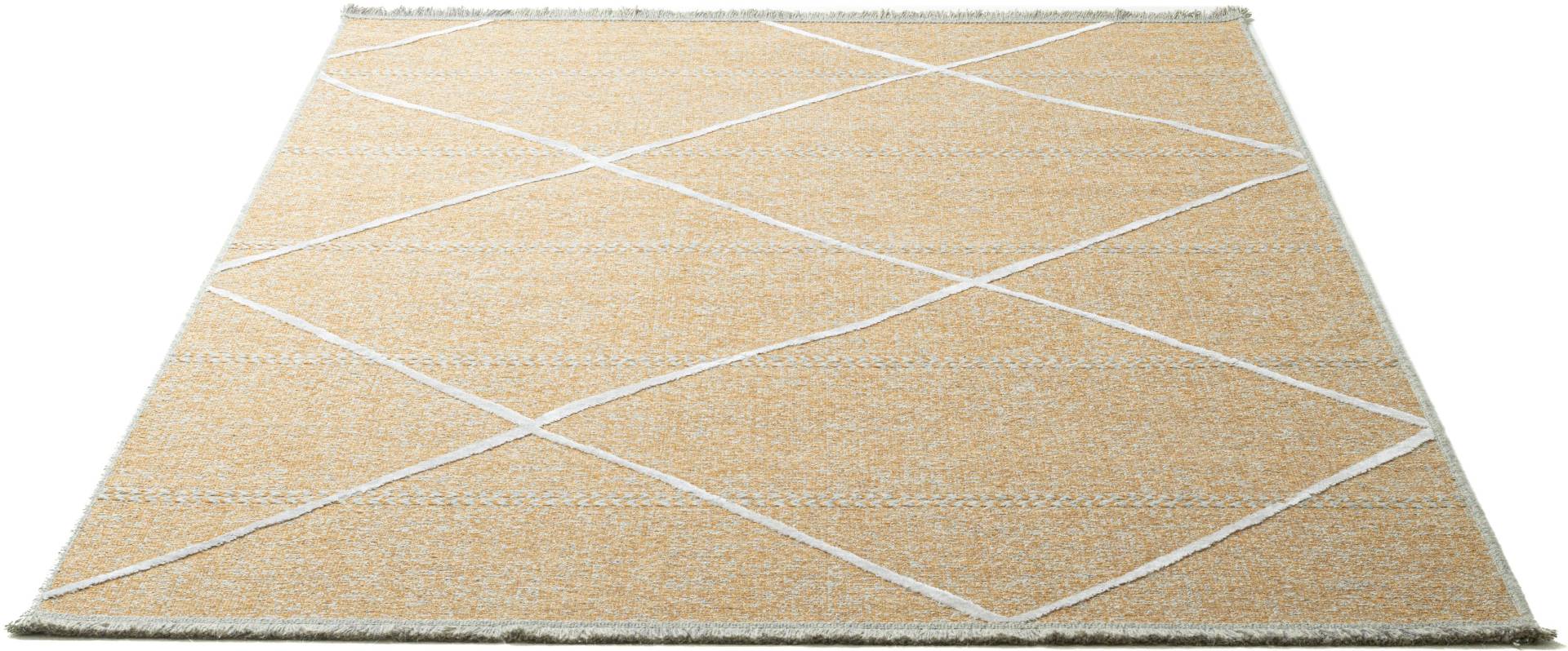 Sansibar Teppich »Braderup«, rechteckig, 2 mm Höhe, Flachgewebe, modernes Scandi Design, Motiv Rauten, mit Fransen Sansibar Teppich »Braderup«, rechteckig, 2 mm Höhe, Flachgewebe, modernes Scandi Design, Motiv Rauten, mit Fransen von Sansibar