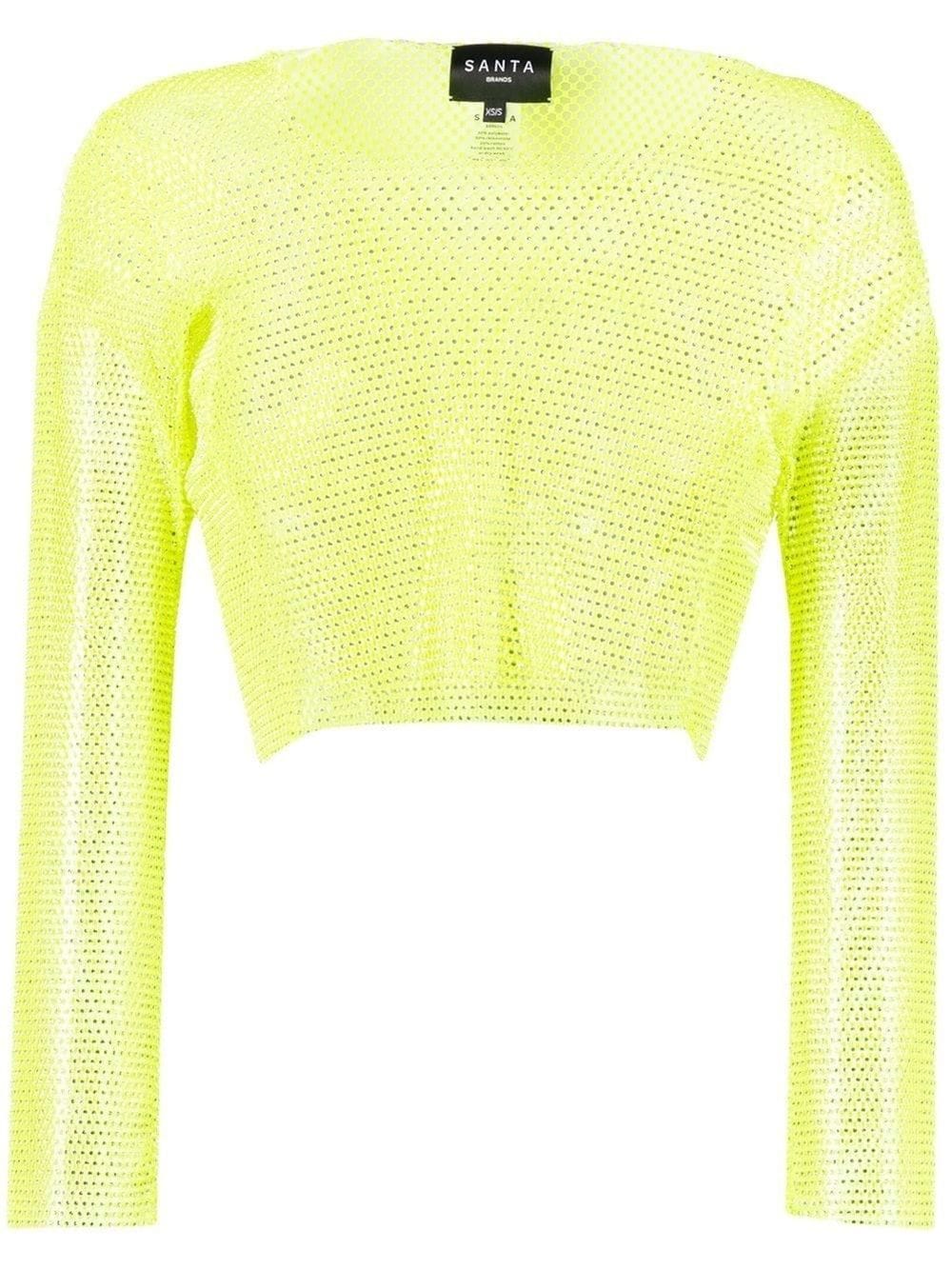 Santa Brands semi-sheer crop top - Green von Santa Brands