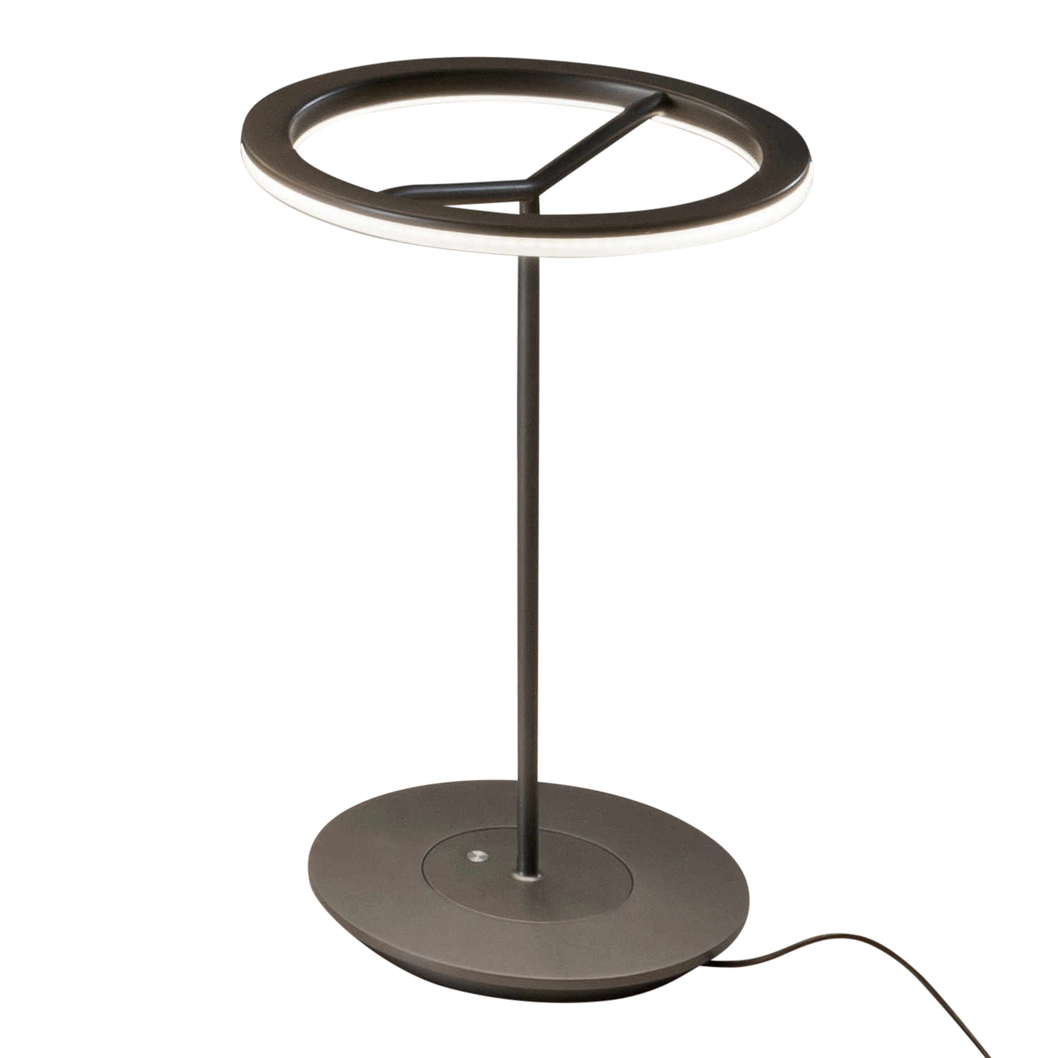 Sin S LED Tischleuchte, Lampenschirm ohne, Struktur graphitschwarz von Santa & Cole