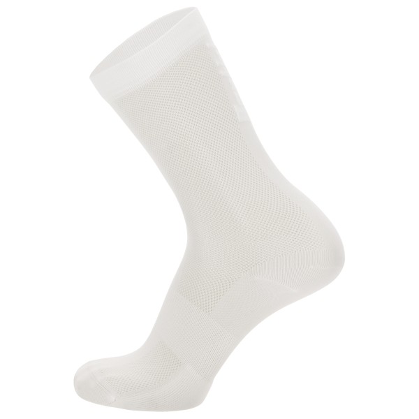 Santini - Cycling High Socks Q-Skin Puro - Velosocken Gr 44-47 - XL/XXL grau/weiß von Santini