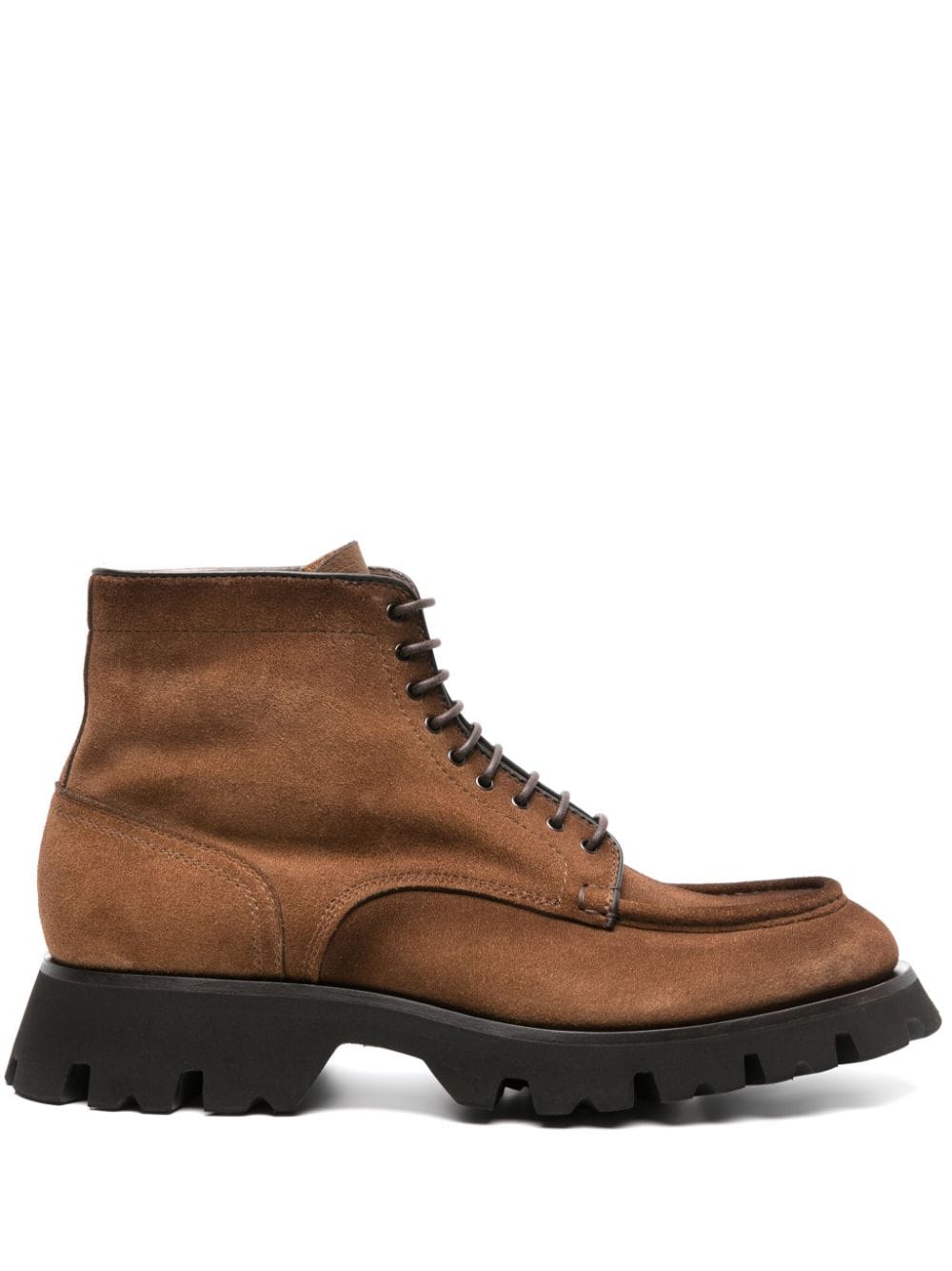 Santoni Alfie suede chunky-sole boots - Brown von Santoni