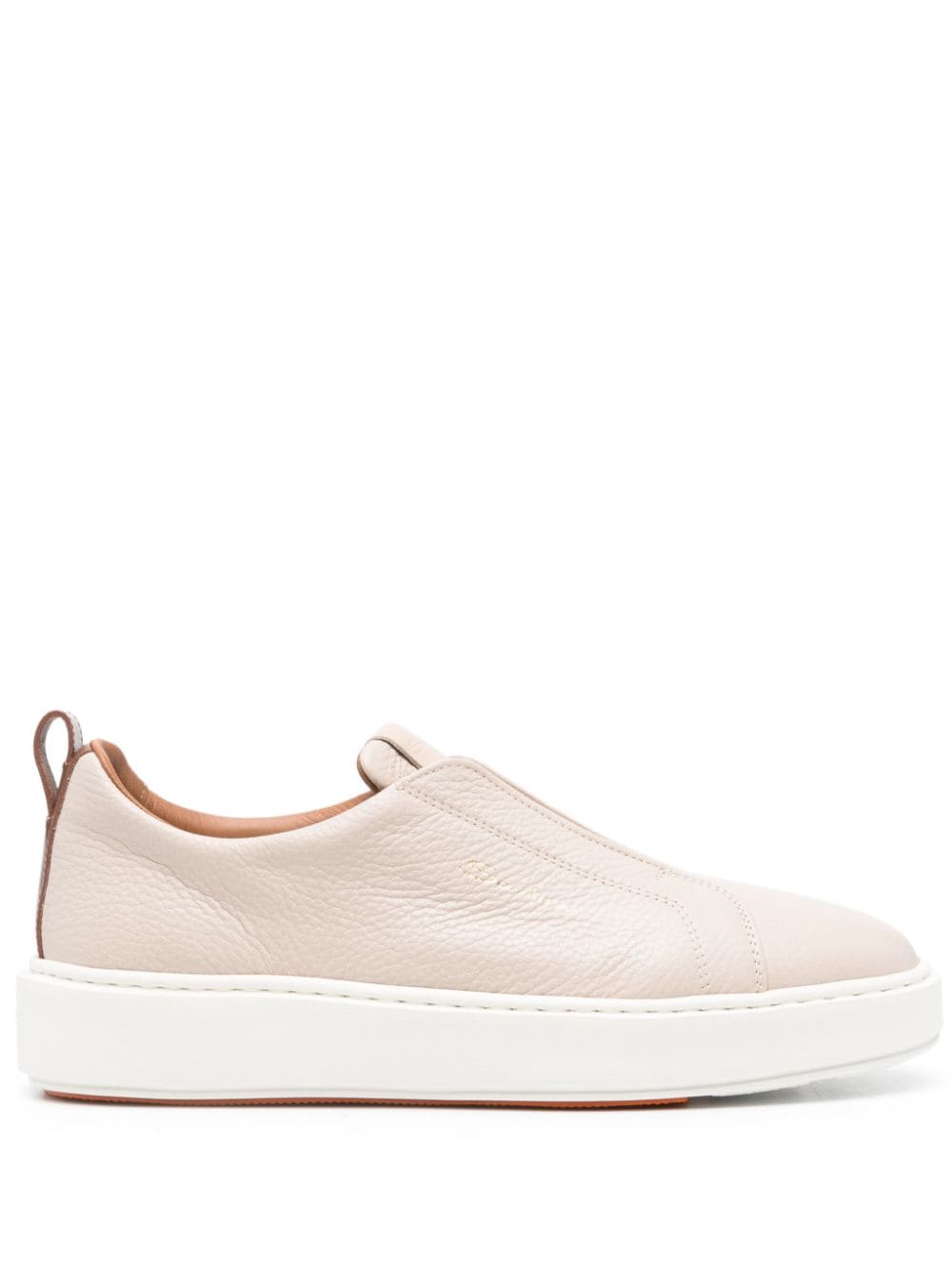 Santoni Barscy logo-print leather sneakers - Pink von Santoni