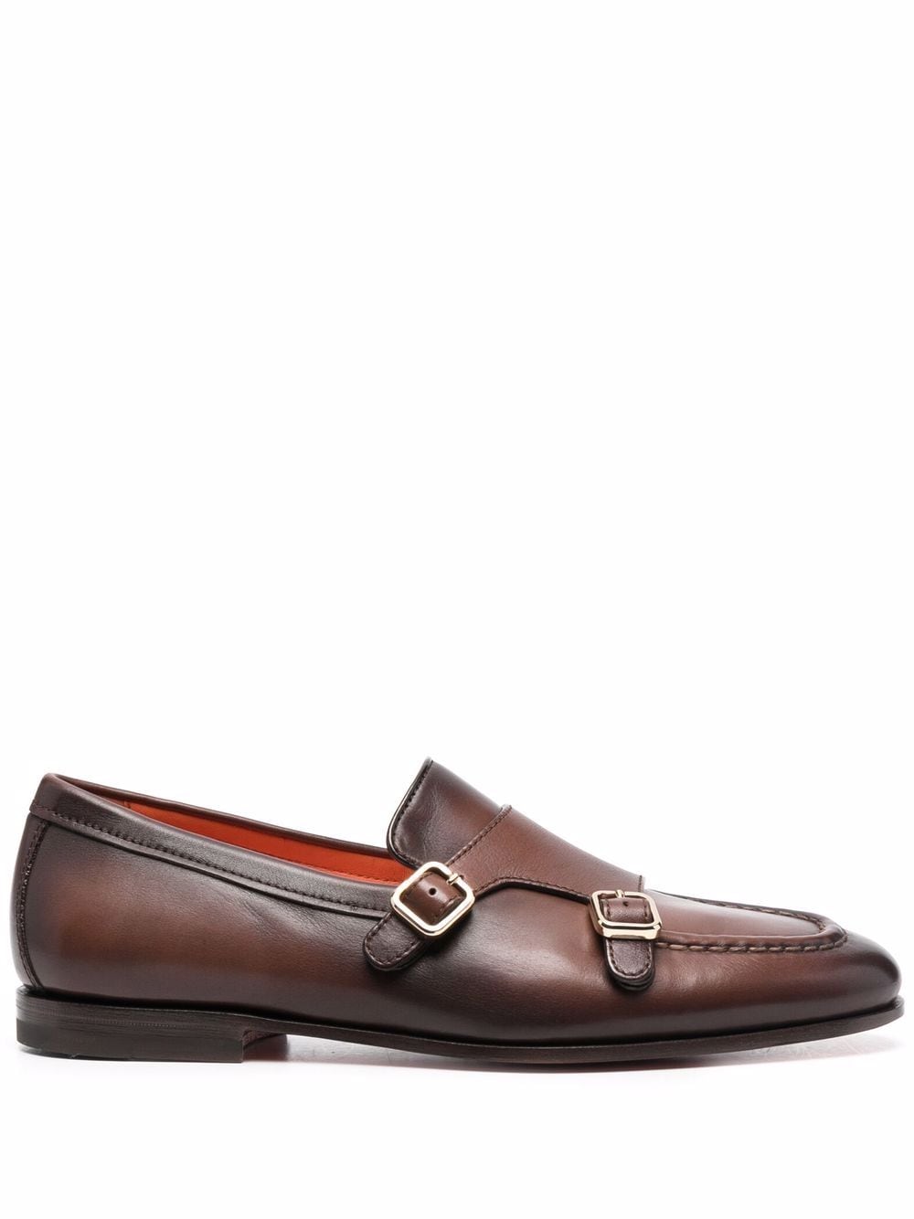 Santoni Carlos leather monk shoes - Brown von Santoni