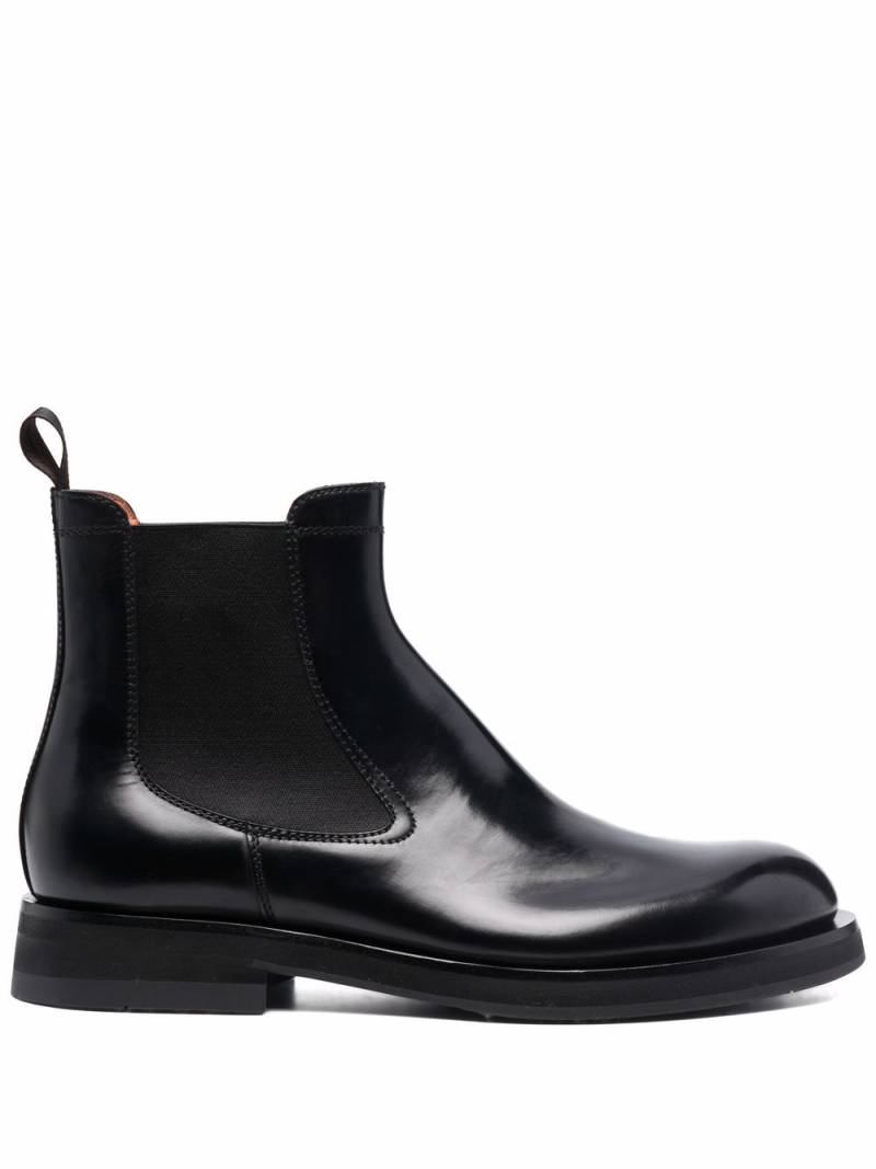 Santoni Double-Buckle leather boots - Black von Santoni