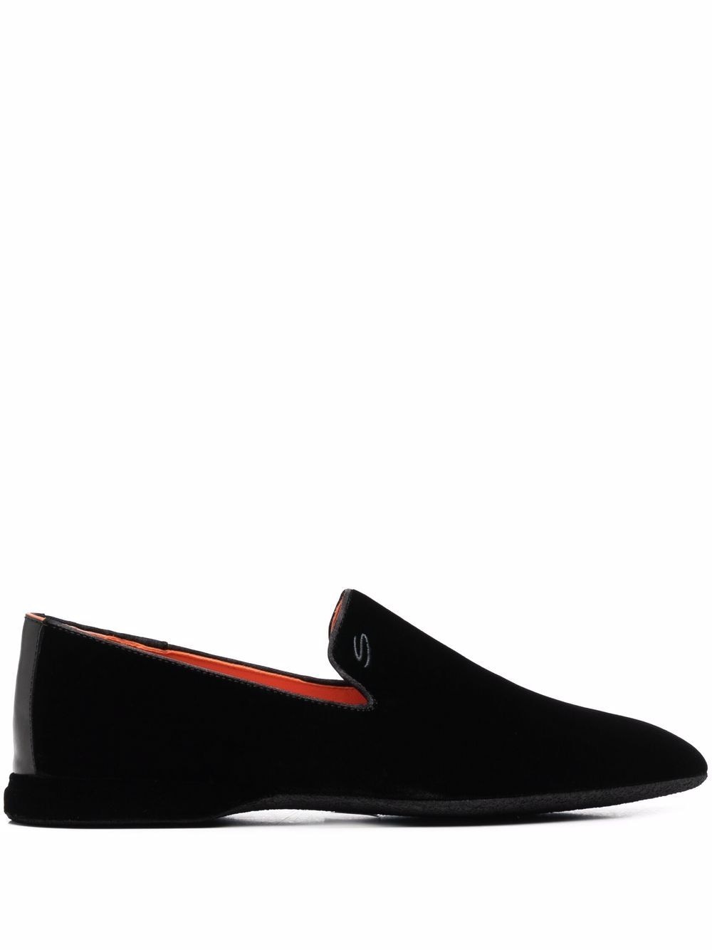 Santoni Gaston slip on loafer - Black von Santoni