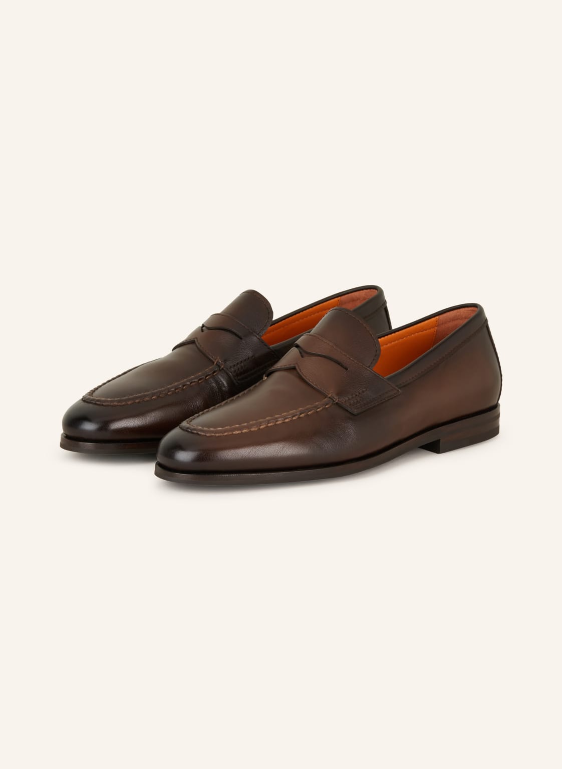 Santoni Penny-Loafer braun von Santoni