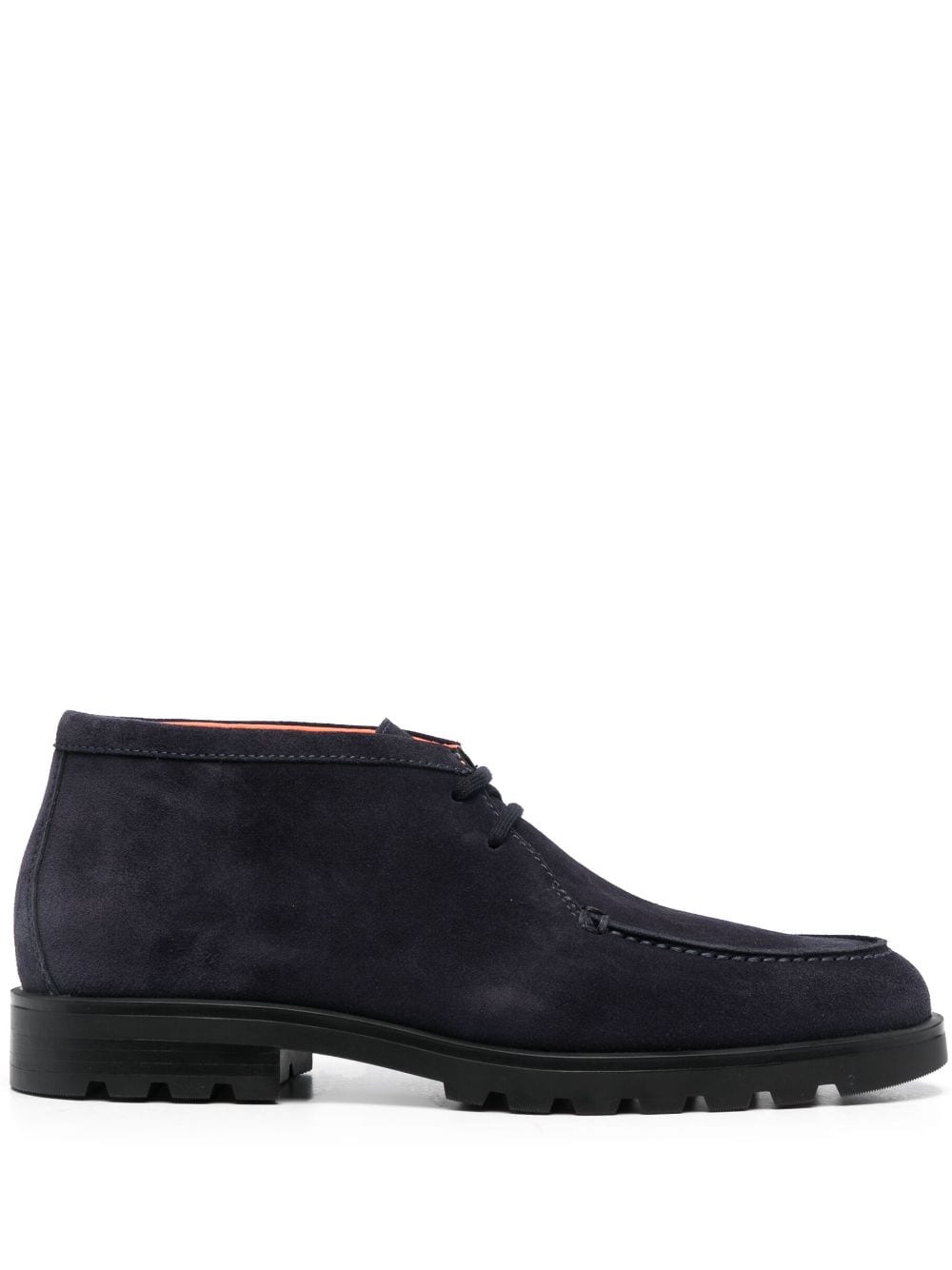 Santoni Rock lace-up suede boots - Blue von Santoni