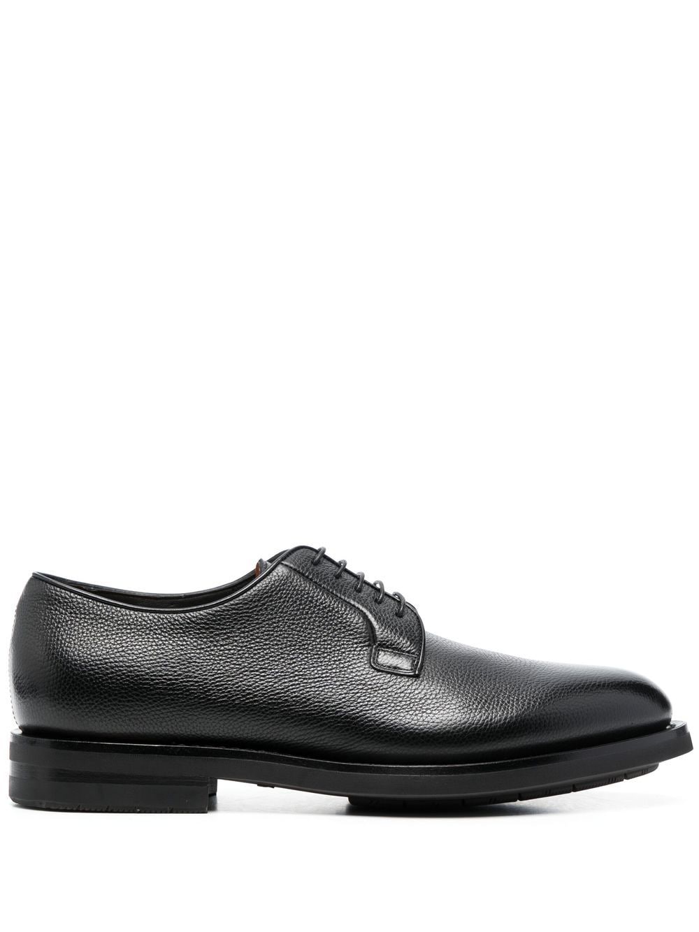 Santoni almond-toe leather derby shoes - Black von Santoni