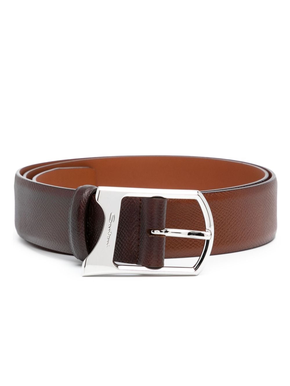 Santoni buckled leather belt - Brown von Santoni