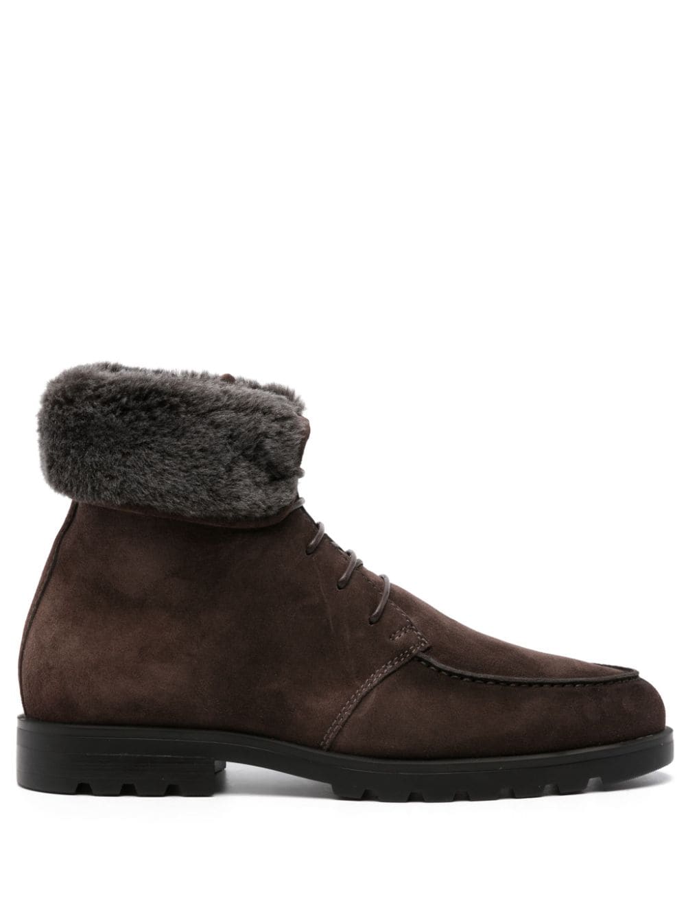 Santoni calf suede ankle boots - Brown von Santoni