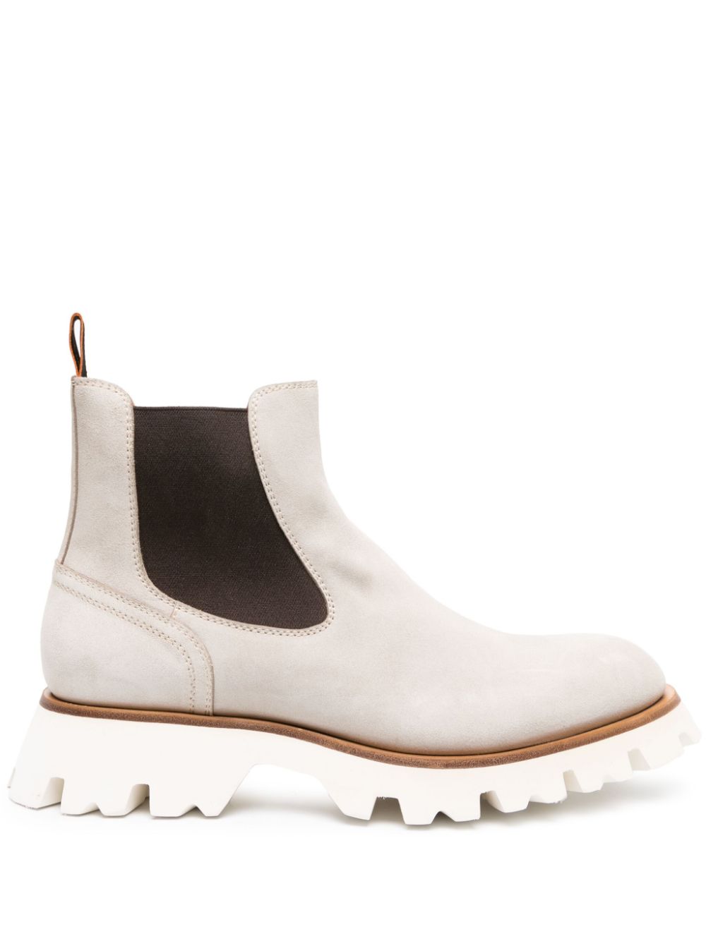 Santoni chunky suede Chelsea boots - Neutrals von Santoni