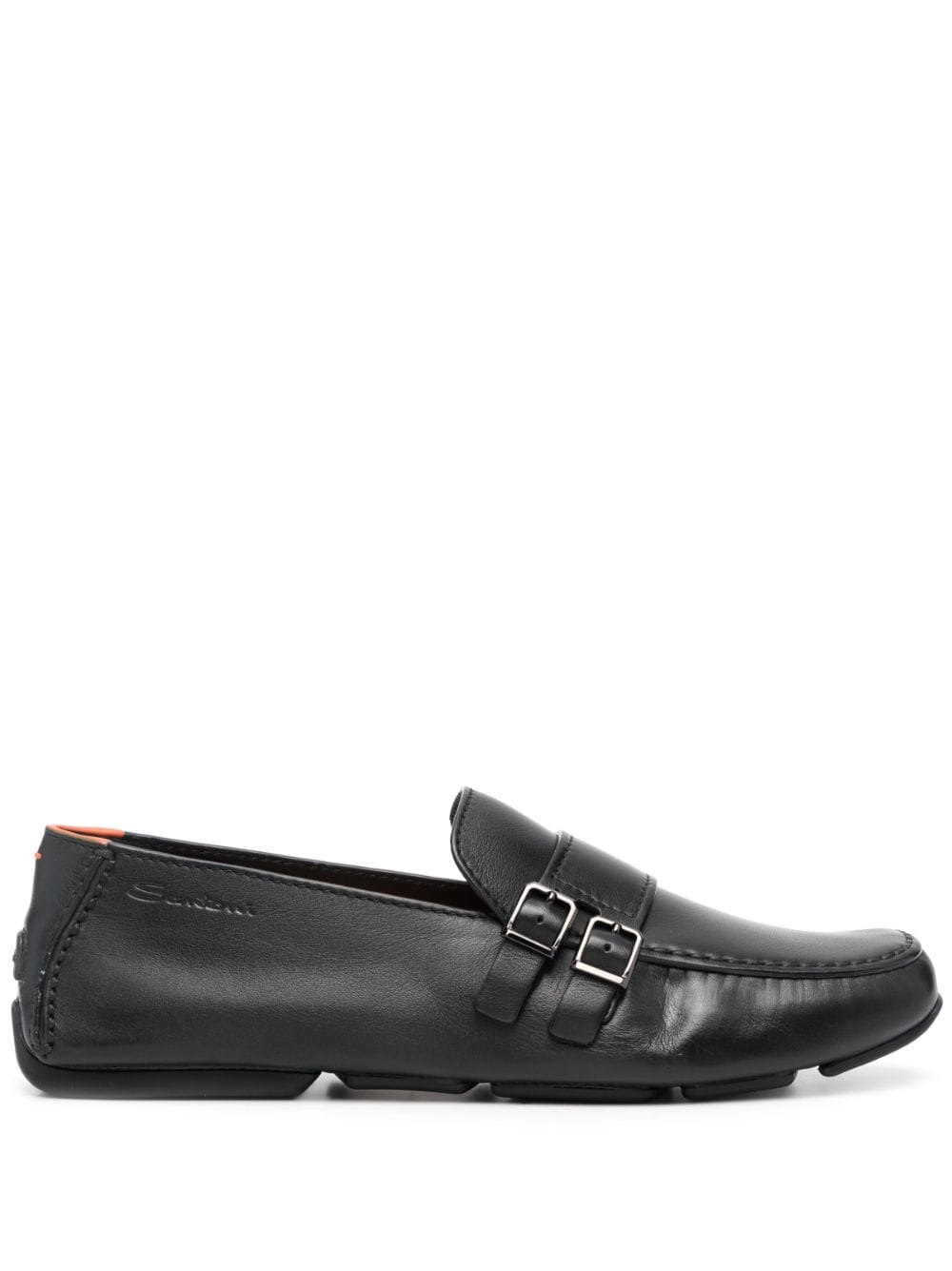 Santoni double-buckle monk shoes - Black von Santoni