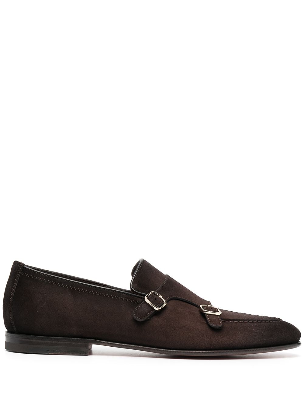 Santoni double-buckle monk shoes - Brown von Santoni