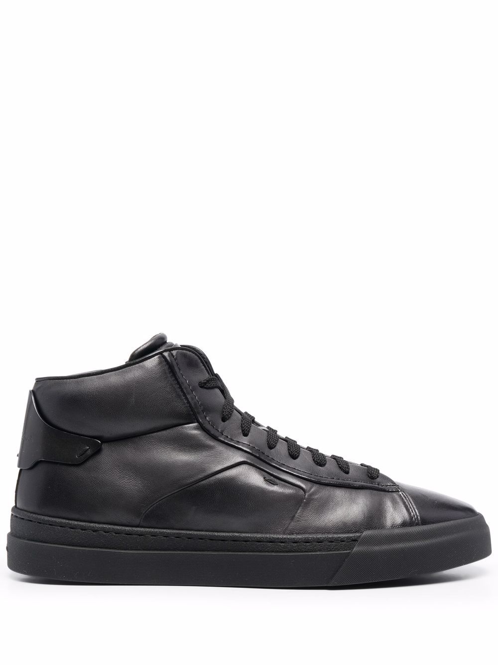 Santoni high-top leather sneakers - Black von Santoni