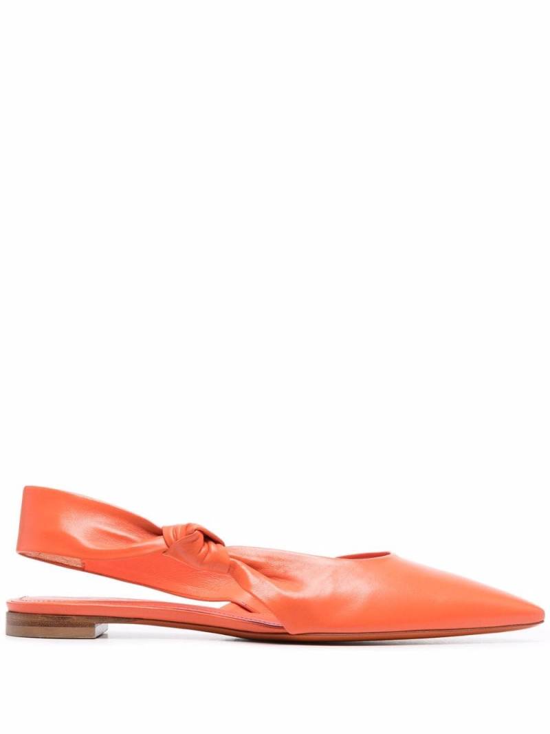 Santoni knotted slingback sandals - Orange von Santoni