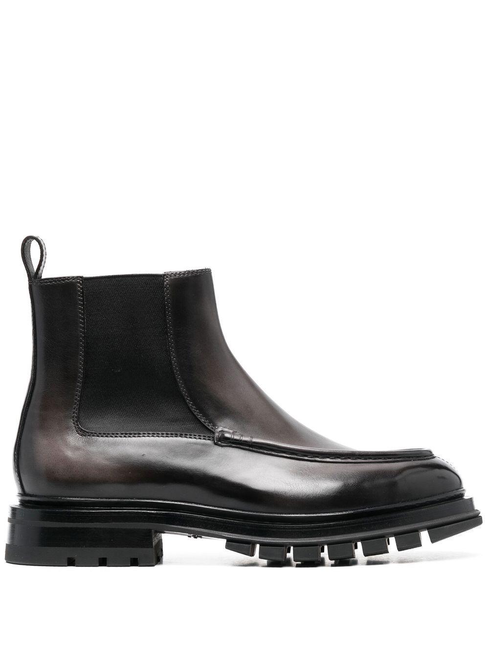 Santoni leather ankle boots - Black von Santoni
