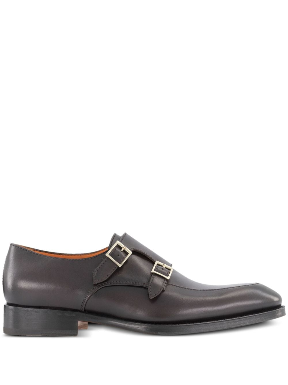 Santoni leather monk shoes - Brown von Santoni