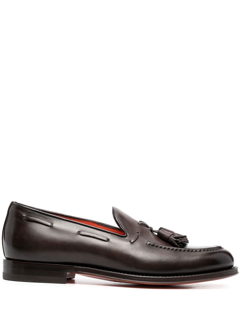 Santoni leather tassel loafers - Brown von Santoni