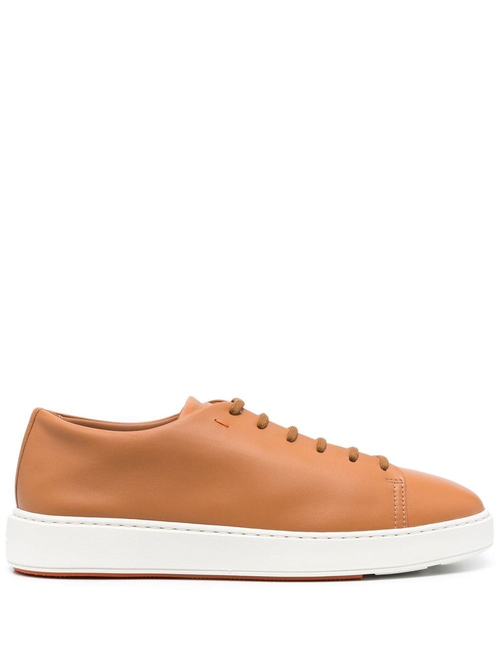 Santoni low-top leather sneakers - Brown von Santoni