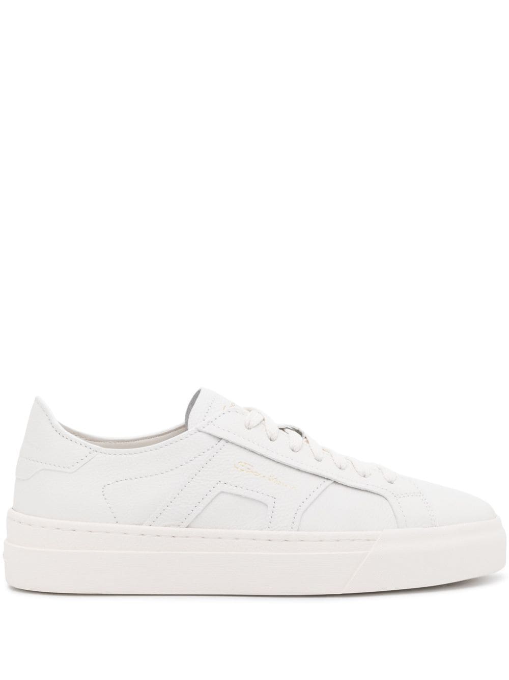 Santoni panelled leather sneakers - Neutrals von Santoni