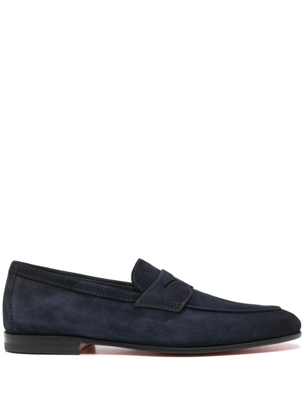 Santoni penny-slot suede loafers - Blue von Santoni