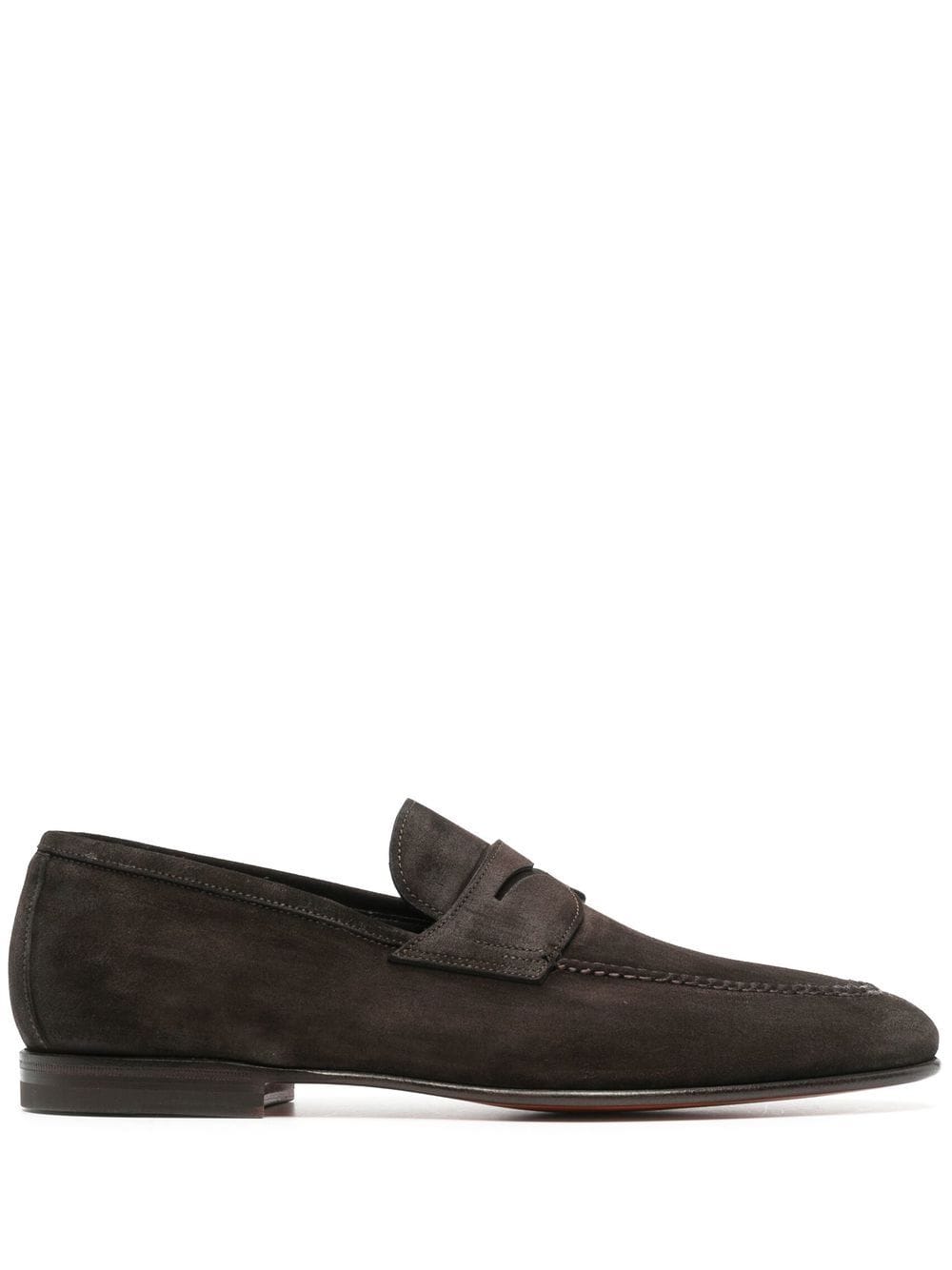 Santoni penny-slot suede loafers - Brown von Santoni