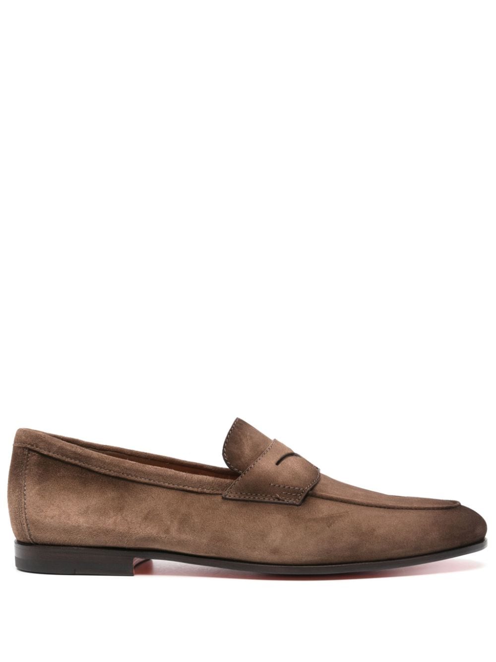 Santoni penny-slot suede loafers - Brown von Santoni