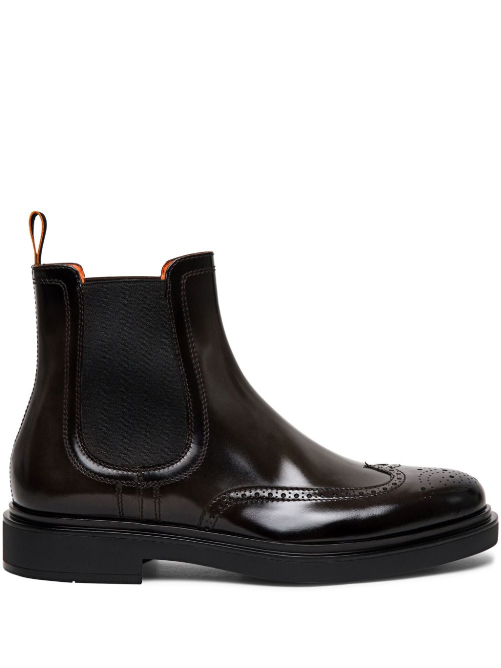 Santoni perforated leather Chelsea boots - Brown von Santoni