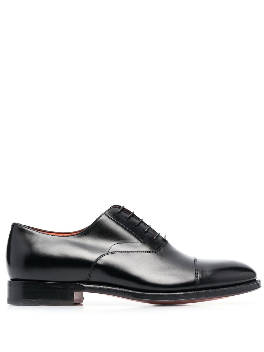 Santoni polished leather oxford shoes - Black von Santoni