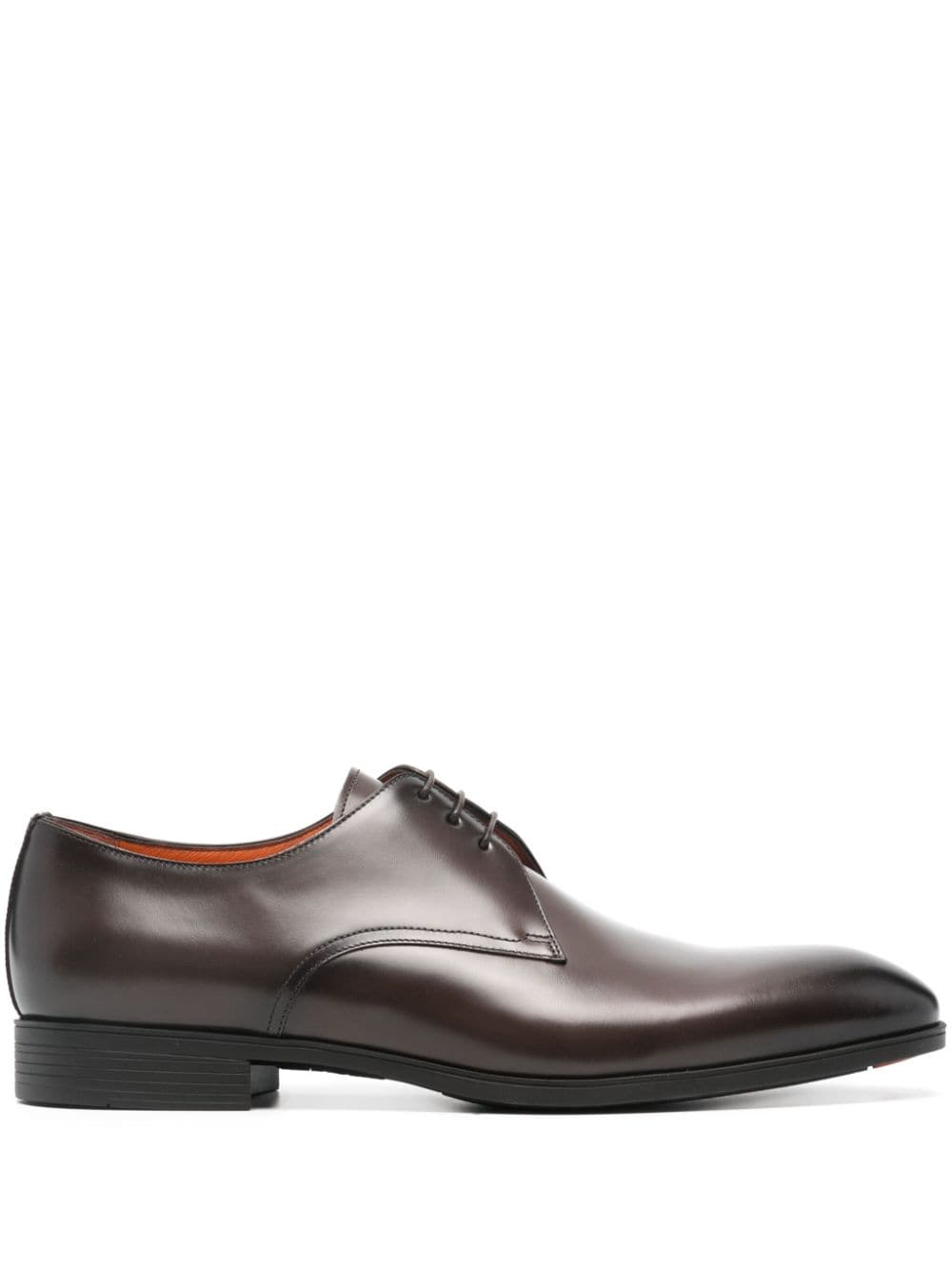 Santoni round-toe leather Oxford shoes - Brown von Santoni