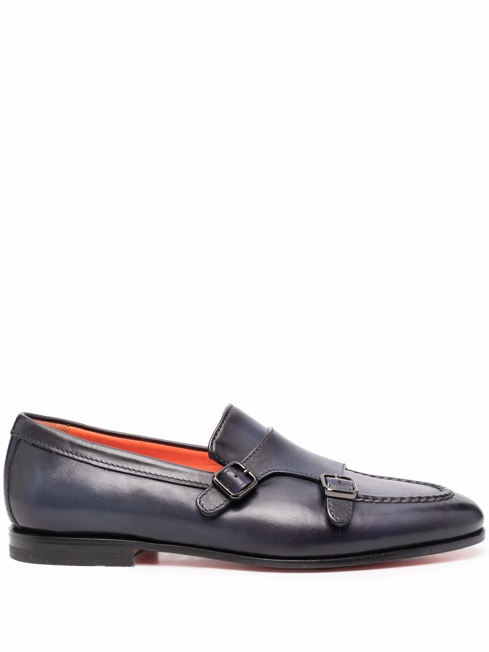 Santoni side buckle-fastening monk shoes - Blue von Santoni