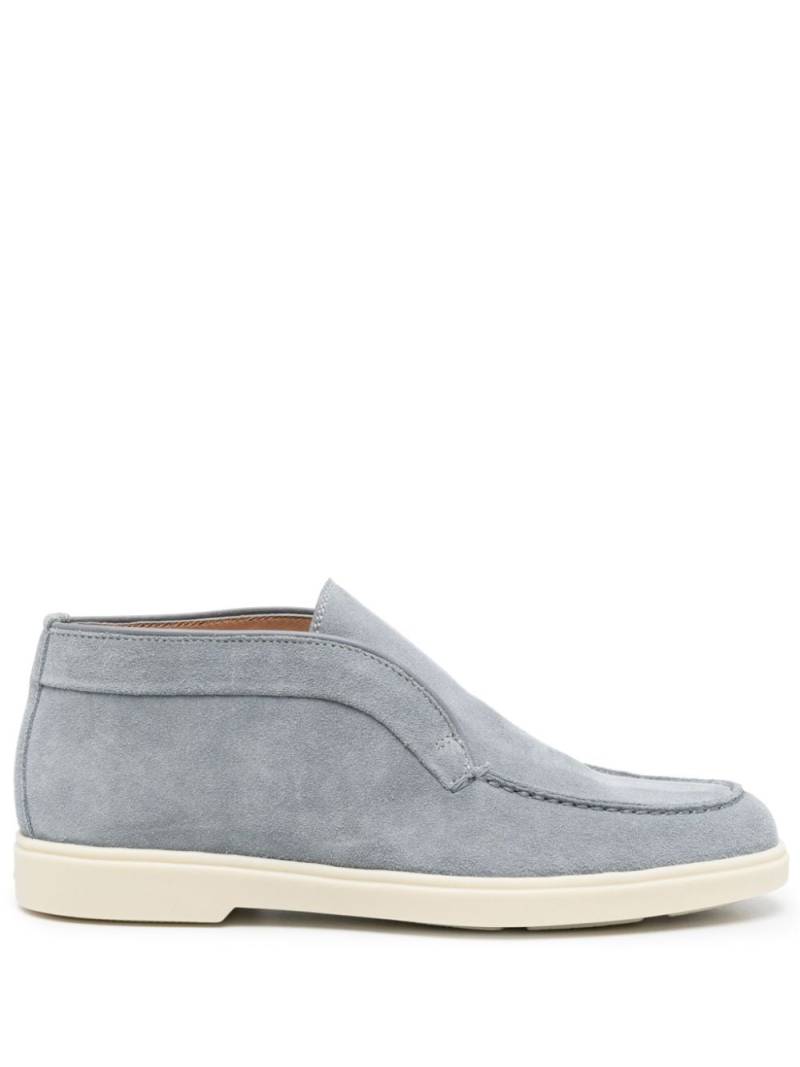 Santoni slip-on suede boots - Blue von Santoni