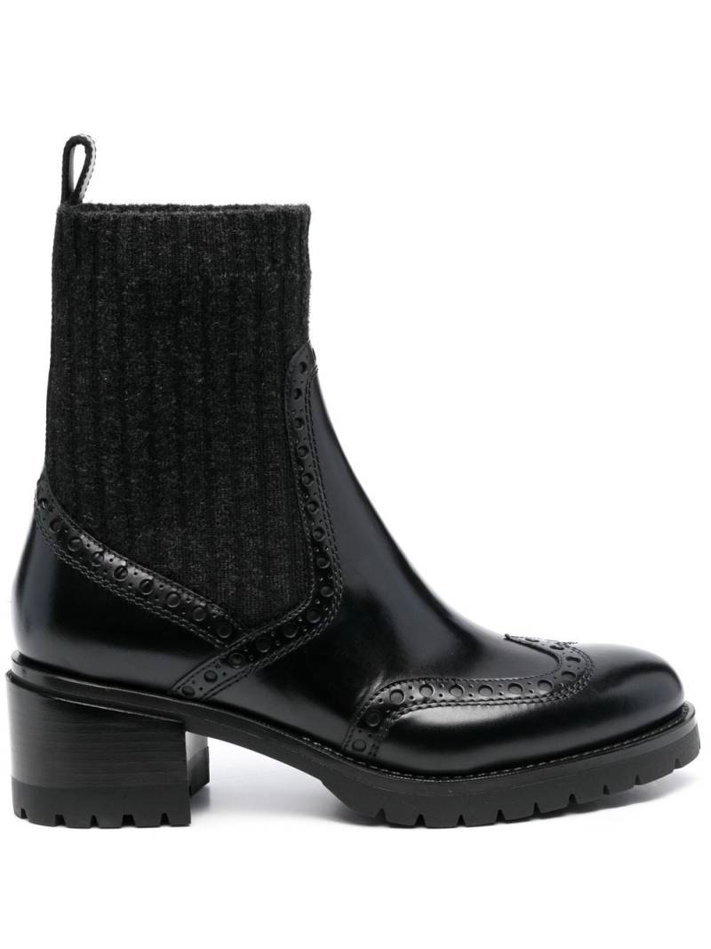 Santoni sock-style ankle boots - Black von Santoni