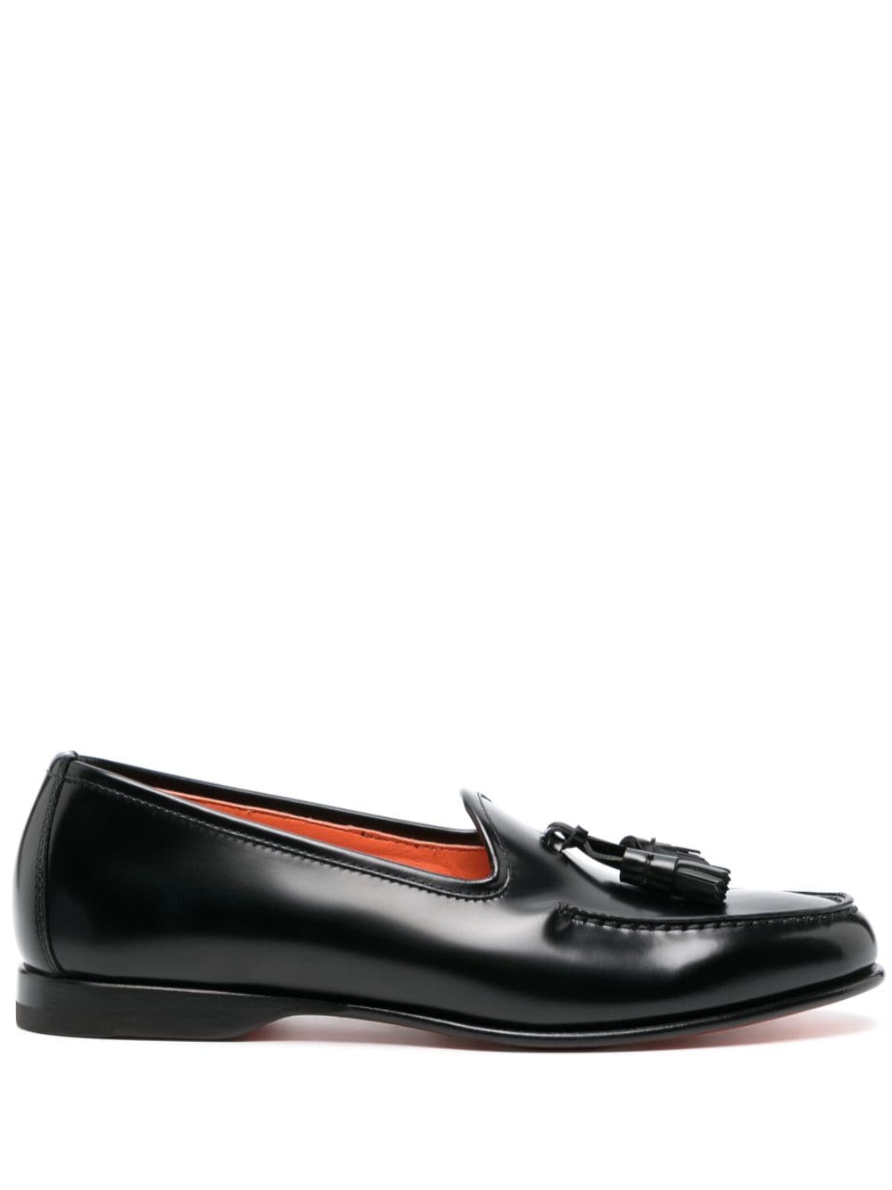 Santoni tassel-embellished leather loafers - Black von Santoni