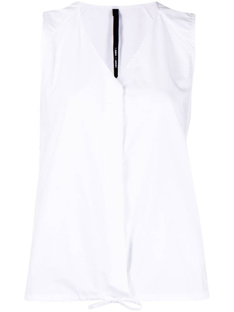 Sara Lanzi cotton sleeveless top - White von Sara Lanzi