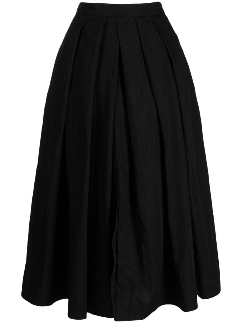Sara Lanzi slits pleated skirt - Black von Sara Lanzi