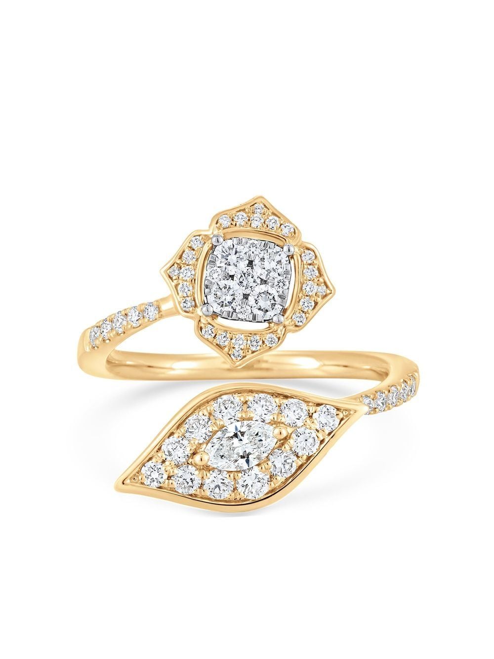 Sara Weinstock 18kt yellow gold Leela Donna Bypass diamond ring von Sara Weinstock