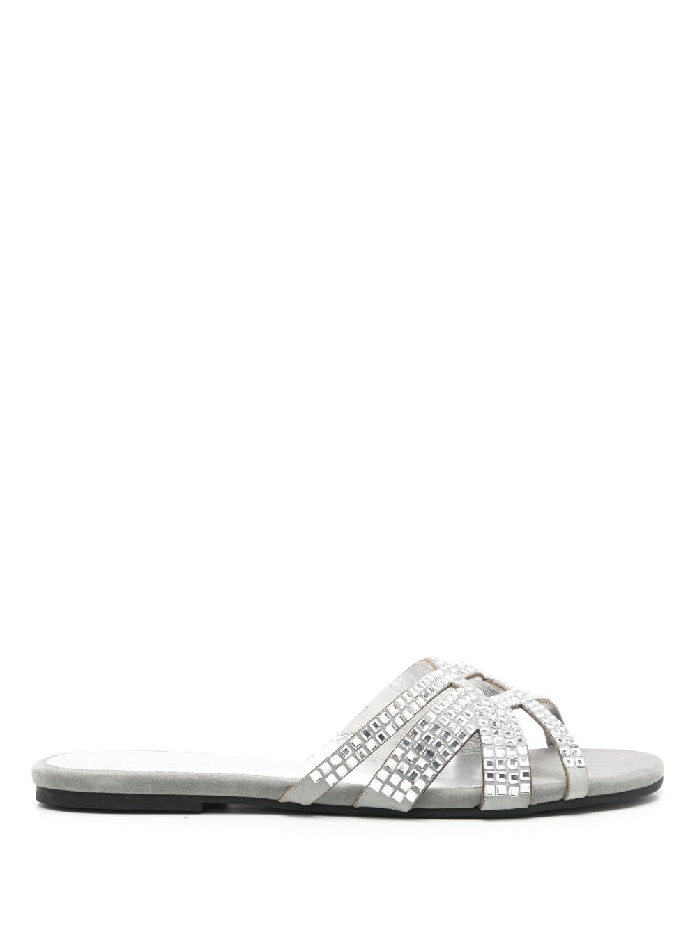 Sarah Chofakian Alix crystal-embellished sandals - Grey von Sarah Chofakian