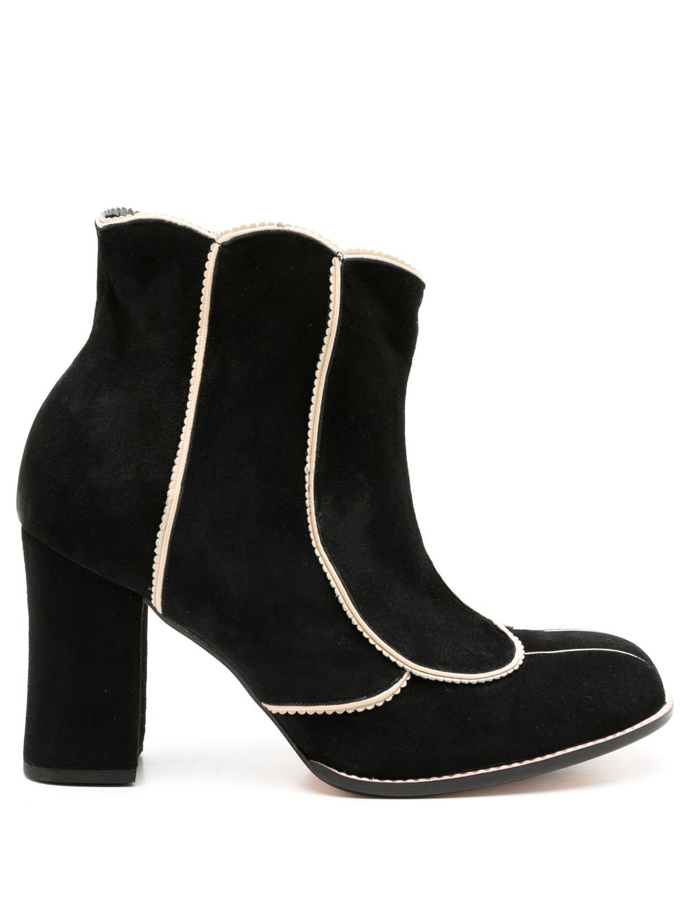 Sarah Chofakian Archie 90mm contrasting-trim boots - Black von Sarah Chofakian