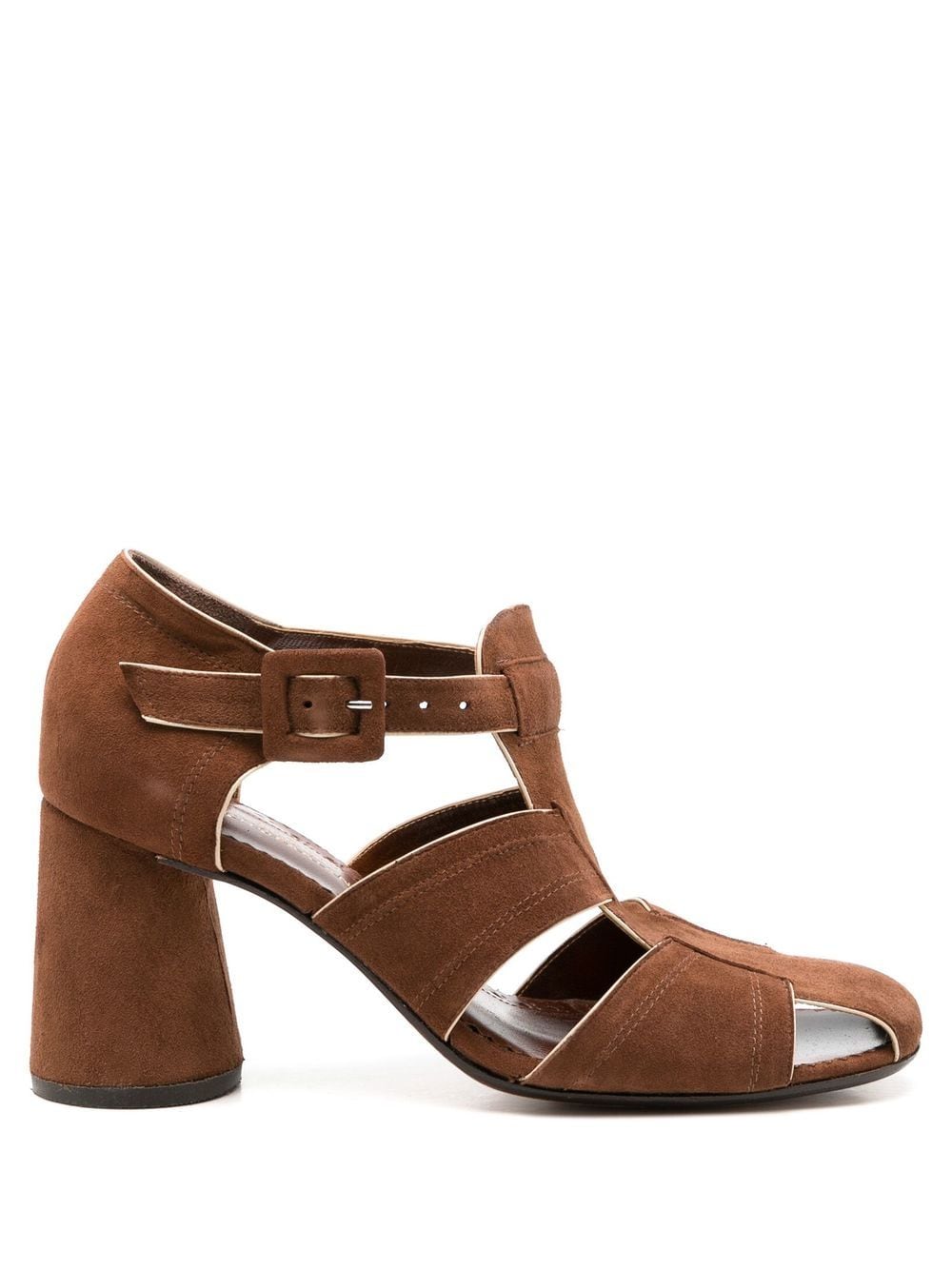 Sarah Chofakian Austin cut-out 70mm sandals - Brown von Sarah Chofakian