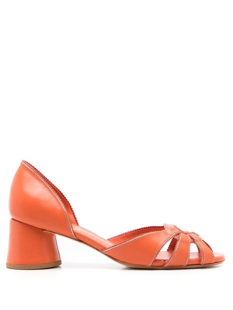 Sarah Chofakian Carrie scalloped sandals - Orange von Sarah Chofakian