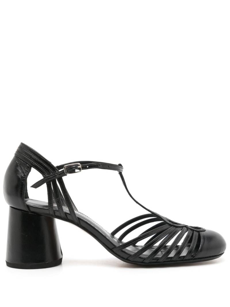 Sarah Chofakian Chamonix 50mm leather sandals - Black von Sarah Chofakian