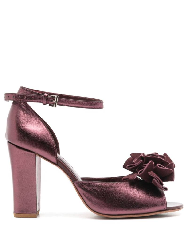 Sarah Chofakian Chantilly 75mm metallic sandals - Purple von Sarah Chofakian