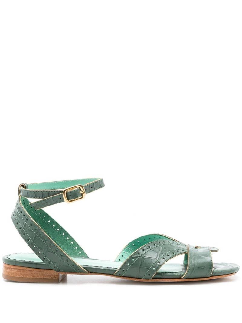 Sarah Chofakian Chemesier ankle-strap detail sandals - Green von Sarah Chofakian